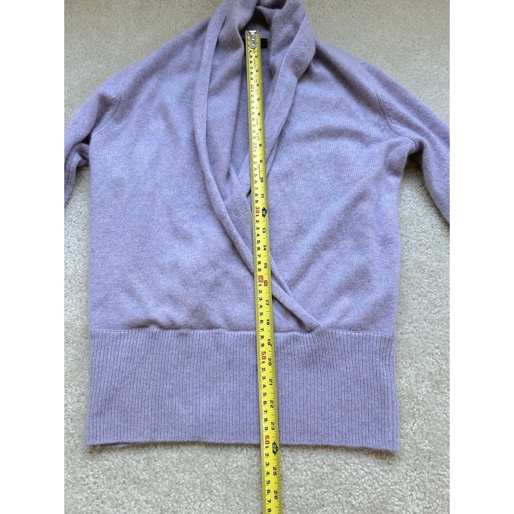 Ann Taylor 100% Cashmere Wrap Sweater Women's Size M Lavender Soft Luxury - Picture 5 of 8
